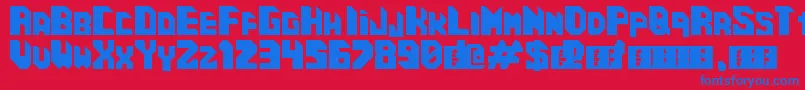 CosmicCube Font – Blue Fonts on Red Background