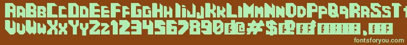 CosmicCube Font – Green Fonts on Brown Background