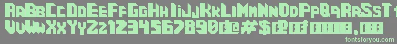 CosmicCube Font – Green Fonts on Gray Background