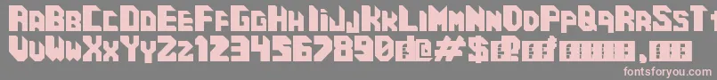 CosmicCube-Schriftart – Rosa Schriften auf grauem Hintergrund