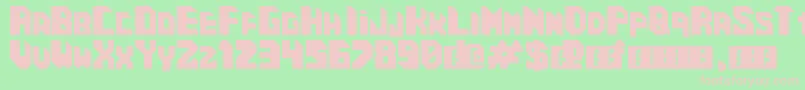 CosmicCube Font – Pink Fonts on Green Background