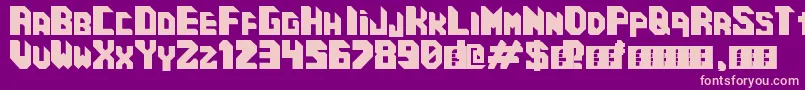 CosmicCube Font – Pink Fonts on Purple Background