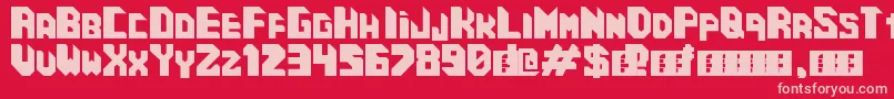 CosmicCube-fontti – vaaleanpunaiset fontit punaisella taustalla