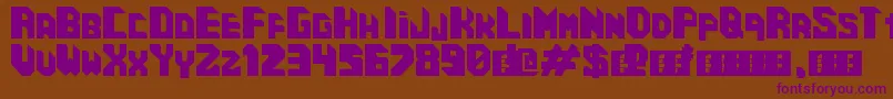 CosmicCube Font – Purple Fonts on Brown Background
