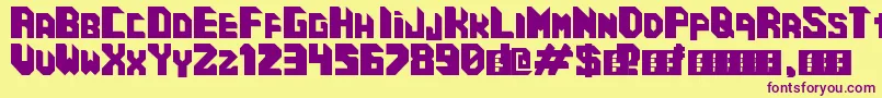 CosmicCube Font – Purple Fonts on Yellow Background