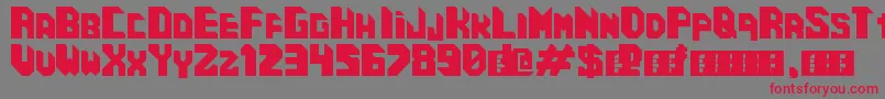 CosmicCube Font – Red Fonts on Gray Background