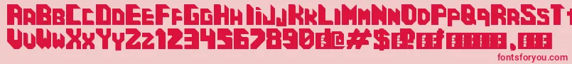 CosmicCube Font – Red Fonts on Pink Background
