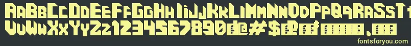 CosmicCube Font – Yellow Fonts on Black Background