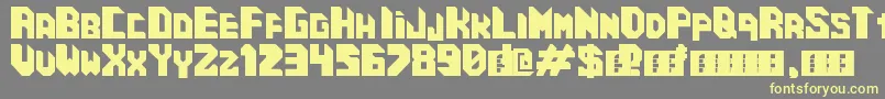 CosmicCube Font – Yellow Fonts on Gray Background