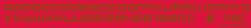 QuarxItalic Font – Brown Fonts on Red Background