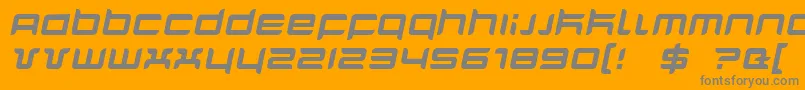 Шрифт QuarxItalic – серые шрифты на оранжевом фоне