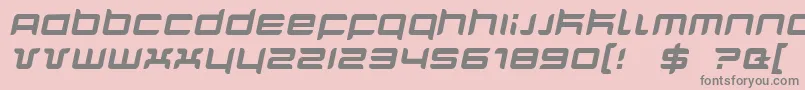 Czcionka QuarxItalic – szare czcionki na różowym tle