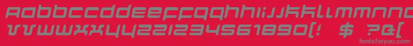QuarxItalic Font – Gray Fonts on Red Background