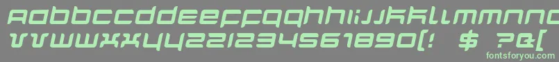QuarxItalic Font – Green Fonts on Gray Background