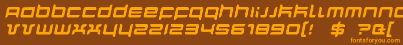 QuarxItalic Font – Orange Fonts on Brown Background