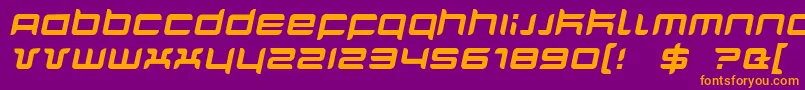 QuarxItalic Font – Orange Fonts on Purple Background