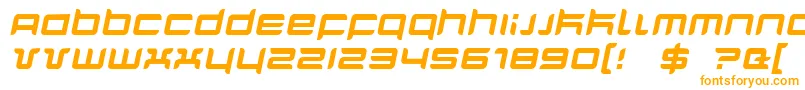 QuarxItalic-Schriftart – Orangefarbene Schriften