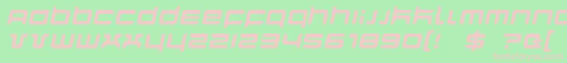 QuarxItalic Font – Pink Fonts on Green Background