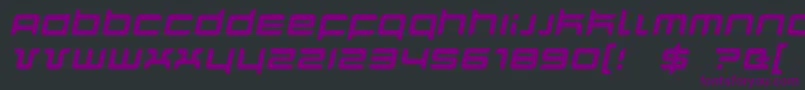 QuarxItalic Font – Purple Fonts on Black Background
