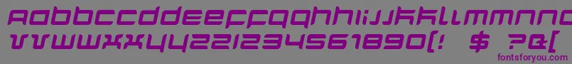 QuarxItalic Font – Purple Fonts on Gray Background