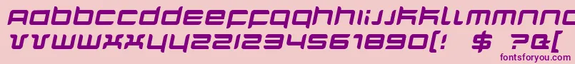 QuarxItalic Font – Purple Fonts on Pink Background
