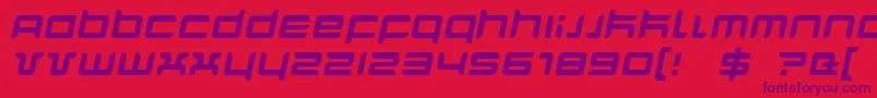 QuarxItalic Font – Purple Fonts on Red Background