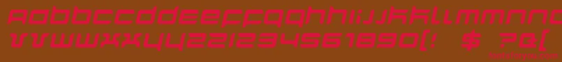 QuarxItalic Font – Red Fonts on Brown Background