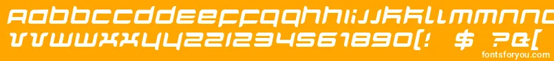 QuarxItalic Font – White Fonts on Orange Background