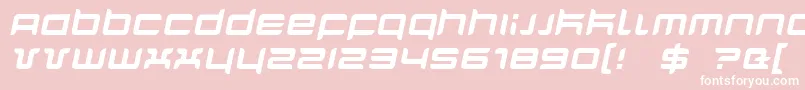QuarxItalic Font – White Fonts on Pink Background