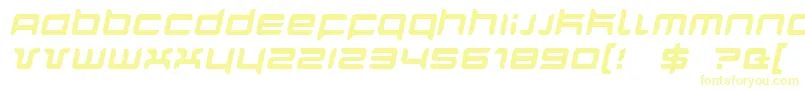 QuarxItalic Font – Yellow Fonts on White Background