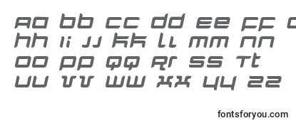 Schriftart QuarxItalic