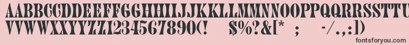 Jenniferthin Font – Black Fonts on Pink Background