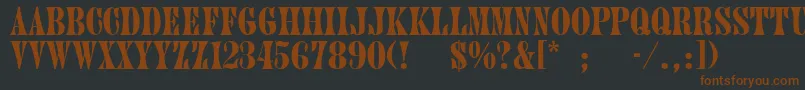 Jenniferthin Font – Brown Fonts on Black Background