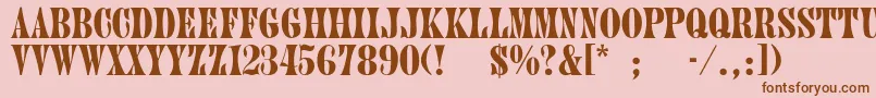 Jenniferthin Font – Brown Fonts on Pink Background