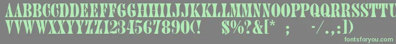 Jenniferthin Font – Green Fonts on Gray Background