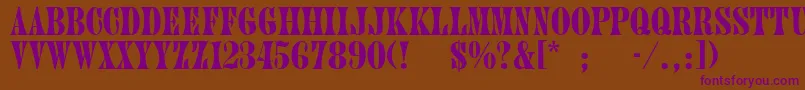 Jenniferthin Font – Purple Fonts on Brown Background