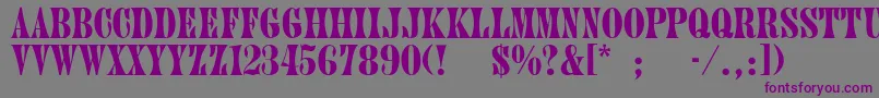 Jenniferthin Font – Purple Fonts on Gray Background