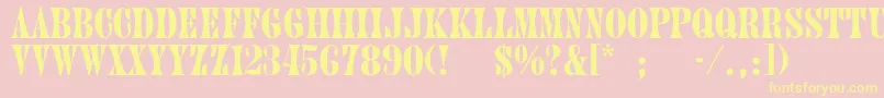 Jenniferthin Font – Yellow Fonts on Pink Background