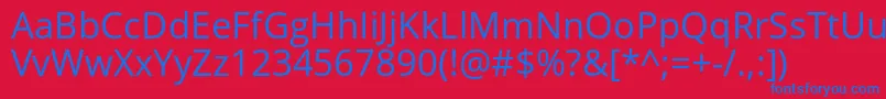 OpensansRegular Font – Blue Fonts on Red Background