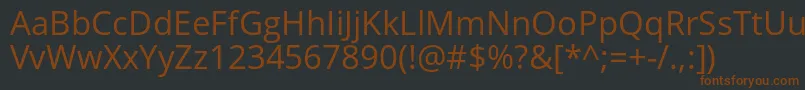 Шрифт OpensansRegular – коричневые шрифты на чёрном фоне