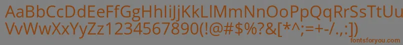 OpensansRegular Font – Brown Fonts on Gray Background