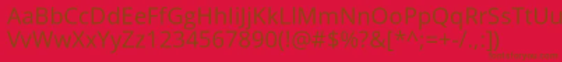 OpensansRegular Font – Brown Fonts on Red Background