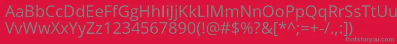 OpensansRegular Font – Gray Fonts on Red Background