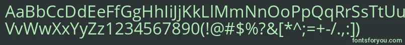 OpensansRegular Font – Green Fonts on Black Background