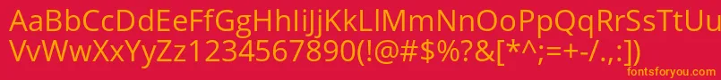 OpensansRegular Font – Orange Fonts on Red Background