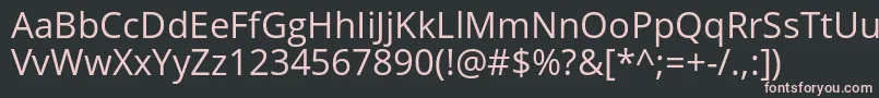 Шрифт OpensansRegular – розовые шрифты на чёрном фоне