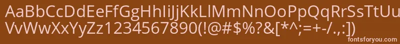 OpensansRegular Font – Pink Fonts on Brown Background