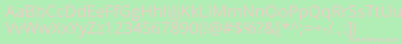 OpensansRegular Font – Pink Fonts on Green Background