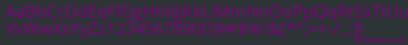 OpensansRegular Font – Purple Fonts on Black Background