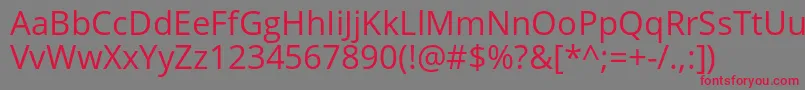 OpensansRegular Font – Red Fonts on Gray Background